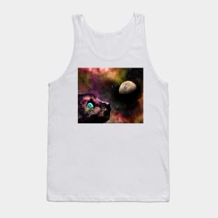 Siamese Cat 619 Planet Space Tank Top